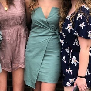 Sage Green Mini Dress